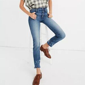 Madewell Slim Straight Jeans: Distressed Button-Front Edition